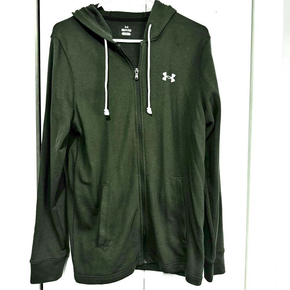Under Armour Olive Hoodie with White Accents